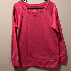 Pink Adidas long sleeve thin sweatshirt